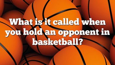 What is it called when you hold an opponent in basketball?
