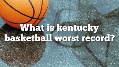 What is kentucky basketball worst record?