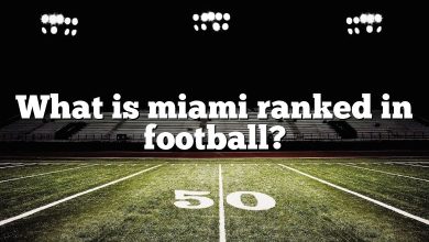 What is miami ranked in football?