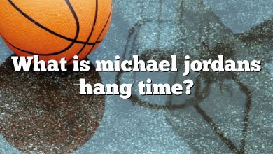 What is michael jordans hang time?