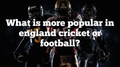 What is more popular in england cricket or football?