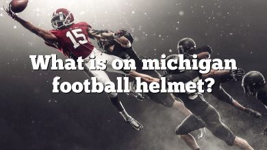 What is on michigan football helmet?