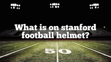 What is on stanford football helmet?
