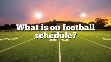 What is ou football schedule?