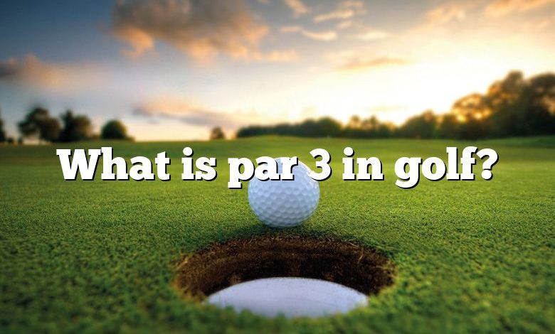 What is par 3 in golf?