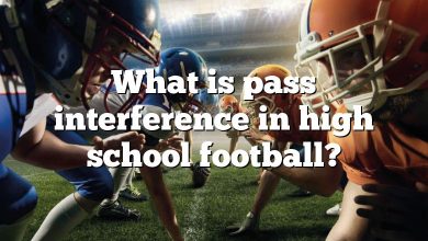 What is pass interference in high school football?