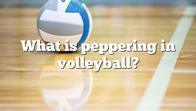 What is peppering in volleyball?