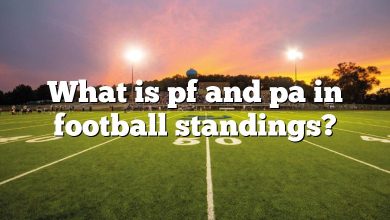 What is pf and pa in football standings?