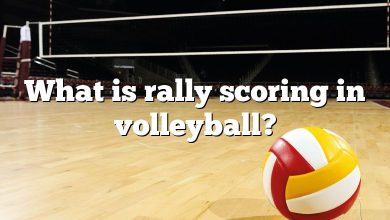What is rally scoring in volleyball?