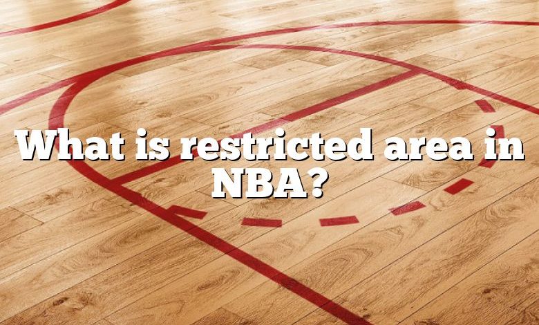 What is restricted area in NBA?