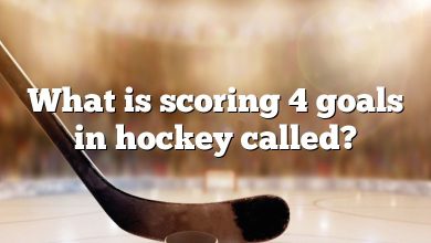What is scoring 4 goals in hockey called?