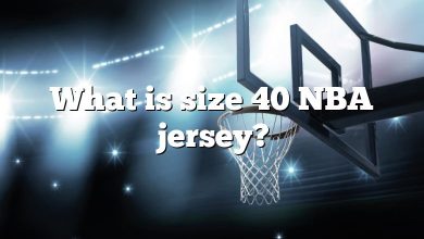 What is size 40 NBA jersey?