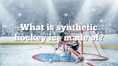 What is synthetic hockey ice made of?