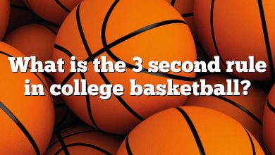 What is the 3 second rule in college basketball?