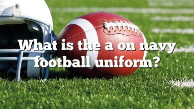 What is the a on navy football uniform?