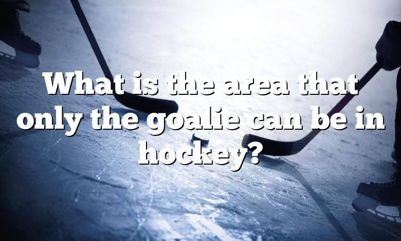 What is the area that only the goalie can be in hockey?
