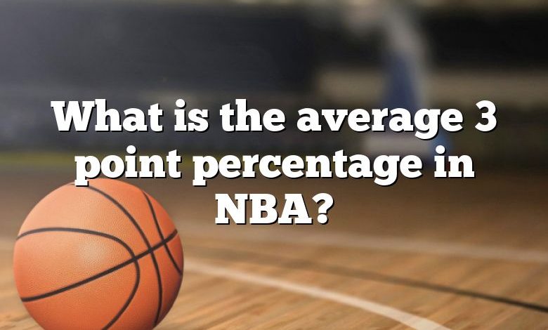 What is the average 3 point percentage in NBA?