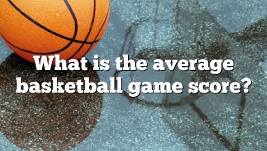 What is the average basketball game score?