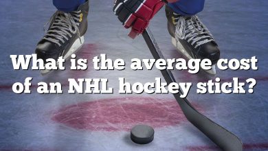 What is the average cost of an NHL hockey stick?