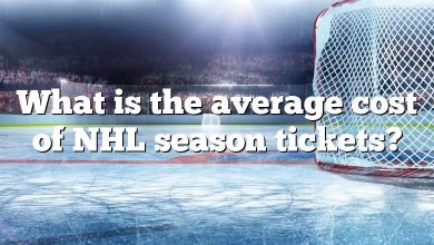 What is the average cost of NHL season tickets?