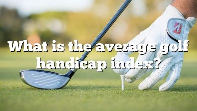 What is the average golf handicap index?