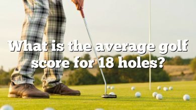 What is the average golf score for 18 holes?