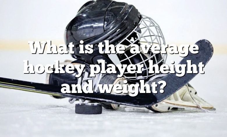 What is the average hockey player height and weight?