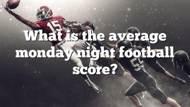 What is the average monday night football score?