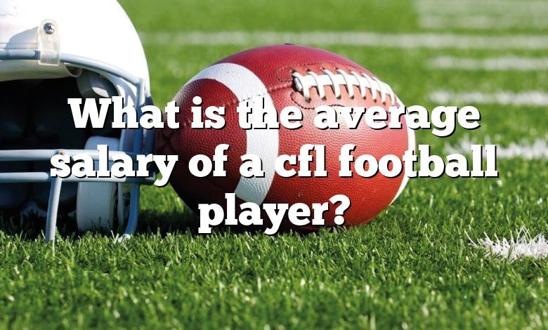 What is the average salary of a cfl football player?