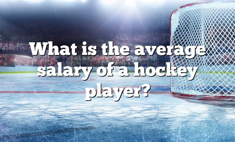 What is the average salary of a hockey player?