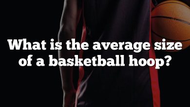 What is the average size of a basketball hoop?