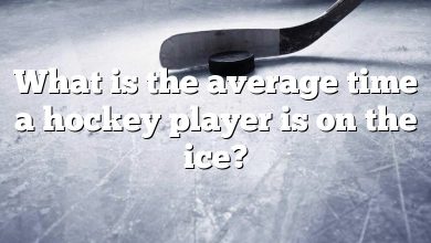 What is the average time a hockey player is on the ice?