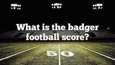 What is the badger football score?