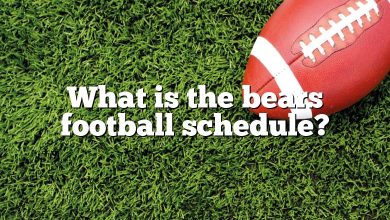 What is the bears football schedule?