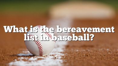 What is the bereavement list in baseball?
