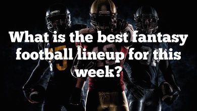 What is the best fantasy football lineup for this week?