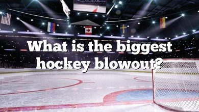 What is the biggest hockey blowout?