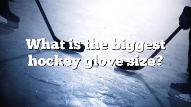 What is the biggest hockey glove size?