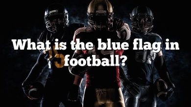 What is the blue flag in football?