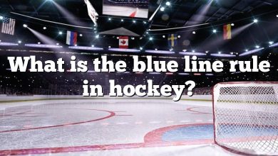 What is the blue line rule in hockey?