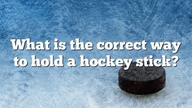 What is the correct way to hold a hockey stick?