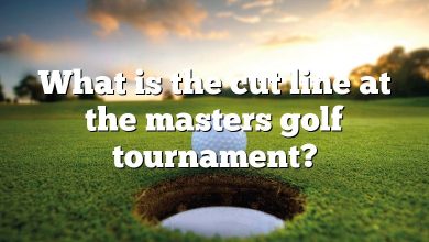 What is the cut line at the masters golf tournament?