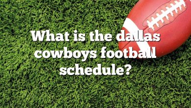 What is the dallas cowboys football schedule?