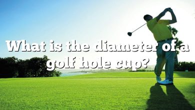 What is the diameter of a golf hole cup?