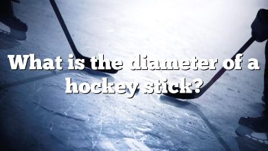 What is the diameter of a hockey stick?