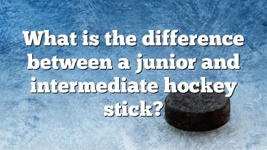 What is the difference between a junior and intermediate hockey stick?