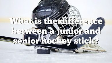 What is the difference between a junior and senior hockey stick?