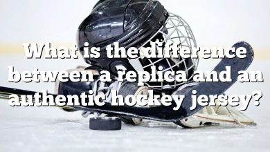 What is the difference between a replica and an authentic hockey jersey?