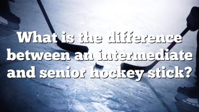 What is the difference between an intermediate and senior hockey stick?