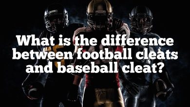 What is the difference between football cleats and baseball cleat?